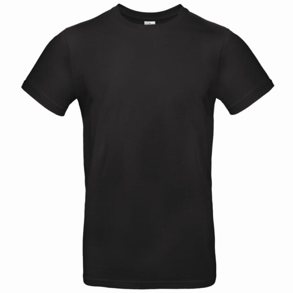Czarny model koszulki unisex.
