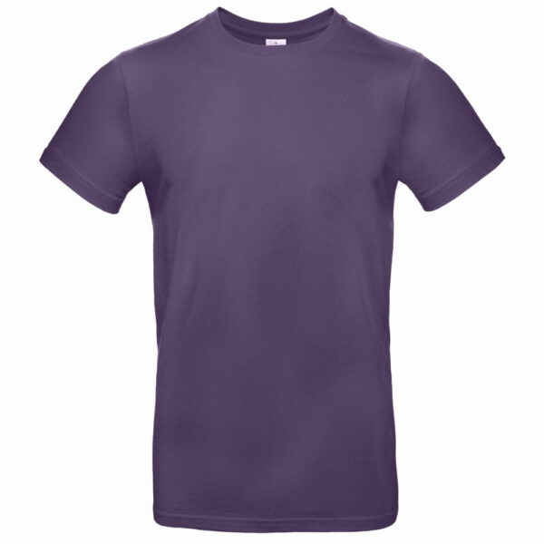Fioletowy model koszulki unisex.